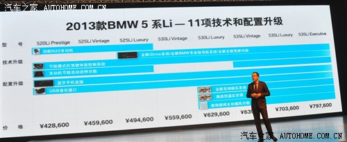 2013款宝马5系Li售42.86万起