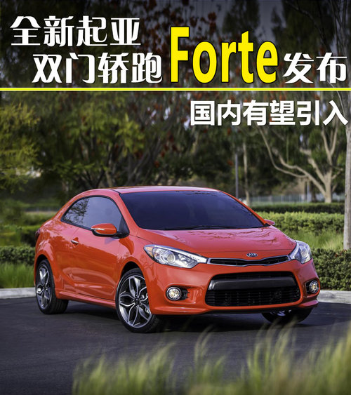 全新起亚双门轿跑Forte发布 国内将引入