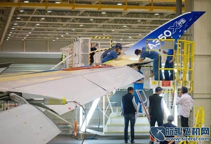 首架A350XWB飞机已安装融合式小翼 年中首飞